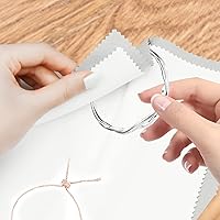 Vista 5 de 6 paños de pulido de plata, paños de limpieza de joyas, paño limpiador de joyas de plata de doble cara, paño de pulido de plata de ley para joyas