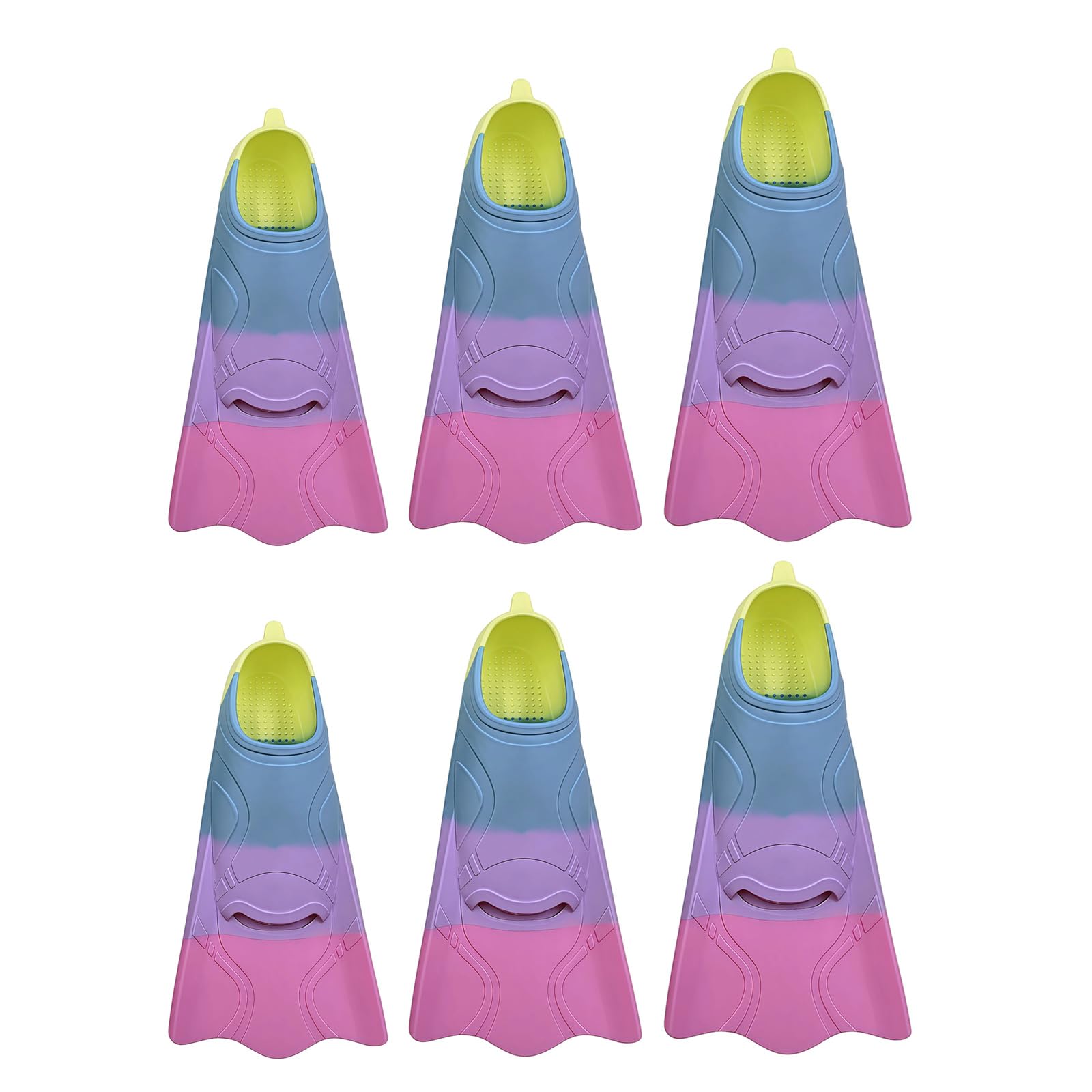 Lot de 2 palmes antidérapantes en silicone pour jeunes - Équipement d'exploration pour un usage familial
