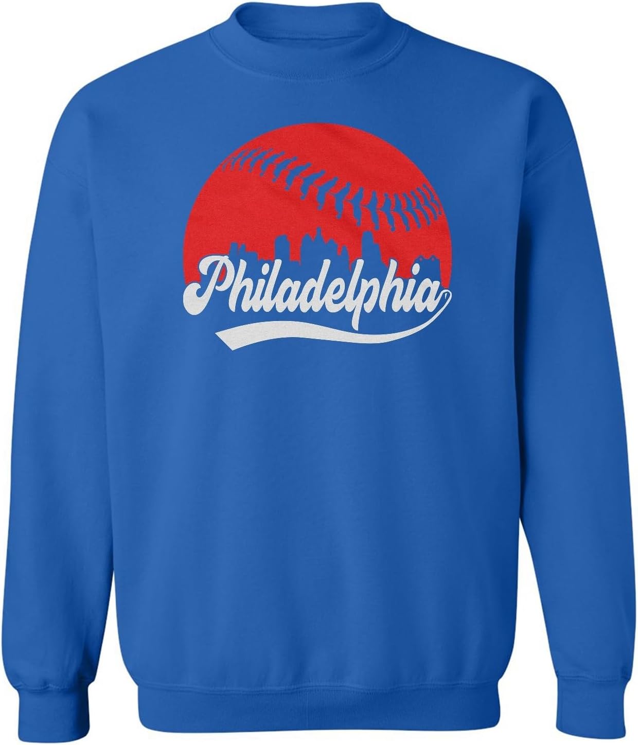 Cup & Branch Vintage Cityscape Skyline - Retro Baseball Fans Unisex Crewneck Sweatshirt