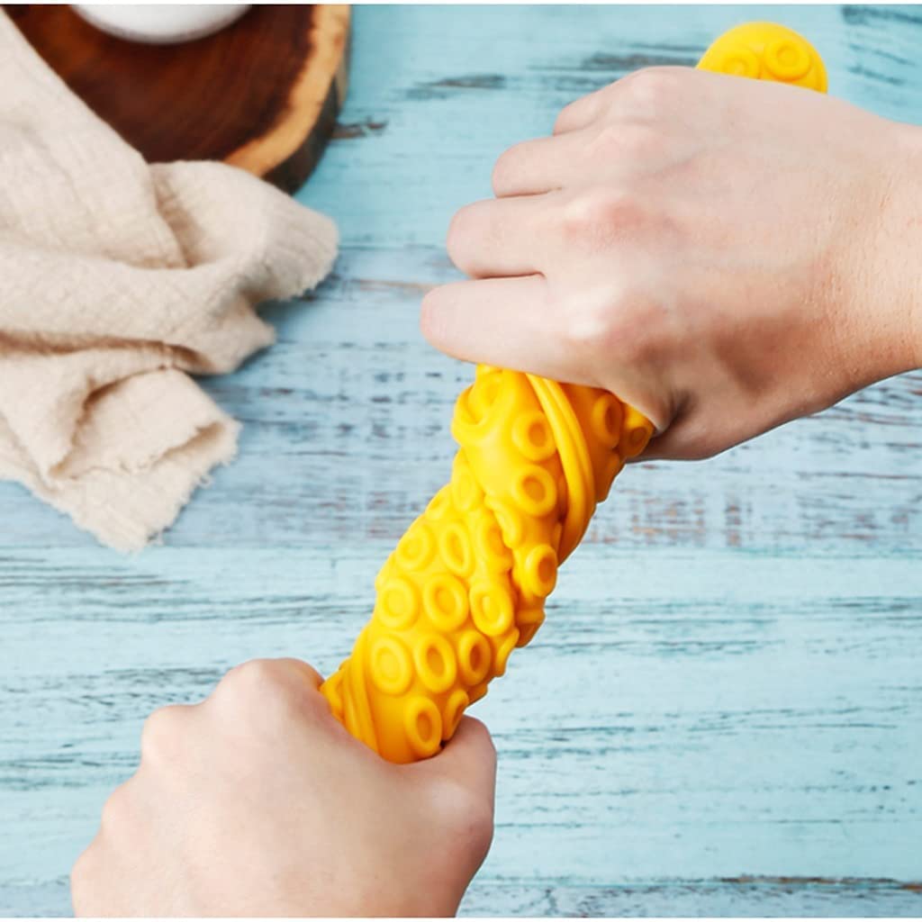 Manoplas Horno, Guantes Gruesos De Silicona Cinco Dedos para Altas Temperaturas Y Anti-escaldaduras Aislamiento Cocina para Horno para Hornear Amarillo, 2 Piezas Cocinar Barbacoa