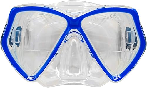 Miniatura 2 de SHERWOOD SCUBA Oracle+ - Máscara de buceo bifocal para computadora, cámara o lectura de medidores, color azul acero