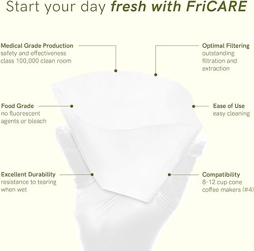 Miniatura 8 de FriCARE Filtros de café #4 para cafetera Ninja de 8 a 12 tazas CE251 CM401  Filtro de café desechable sin blanquear  Confianza sin interrupciones