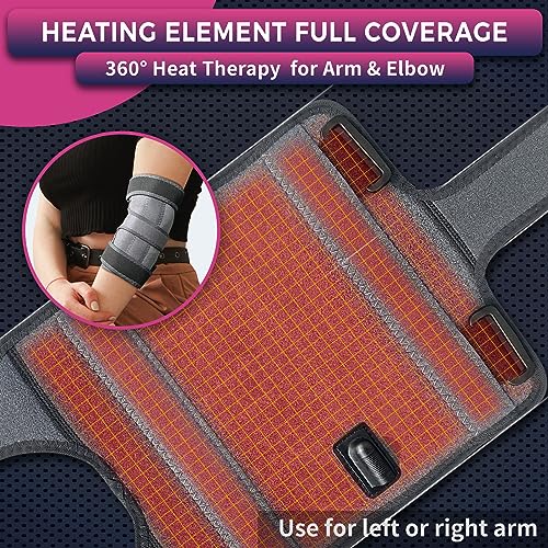 CREATRILL Elbow Heating Pad for Cubital Tunnel and Tennis Elbow Relief
