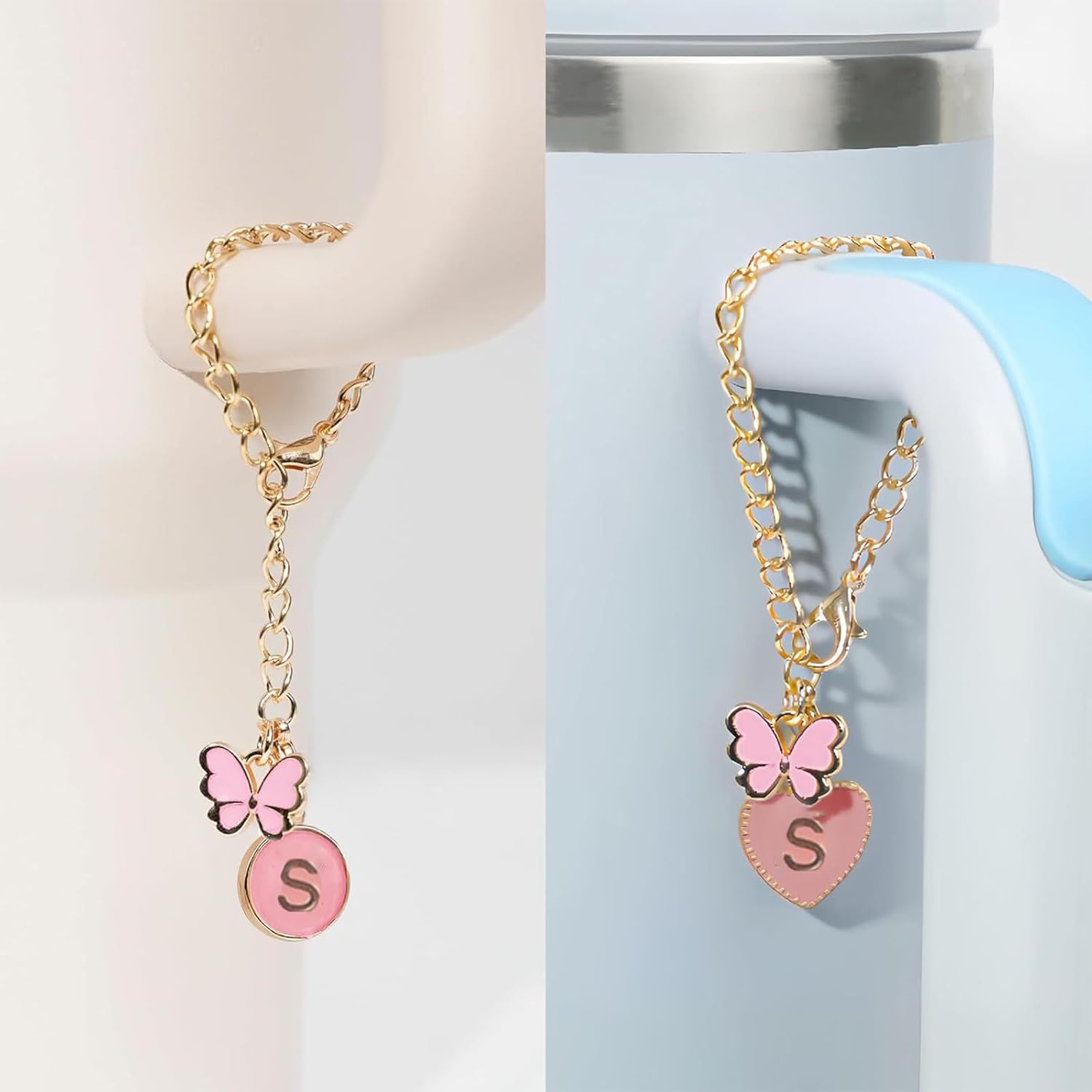 Stanley Cup Accessories, Letter Stanley Straw Cover 2Pcs Dustproof 10mm Straw Cover for Stanley Cup Accessories Include 2pcs Personalized Name ID A-Z Pearl Hangings Letter Stickers(S) 6 616Guv4jU1L. AC SL1500