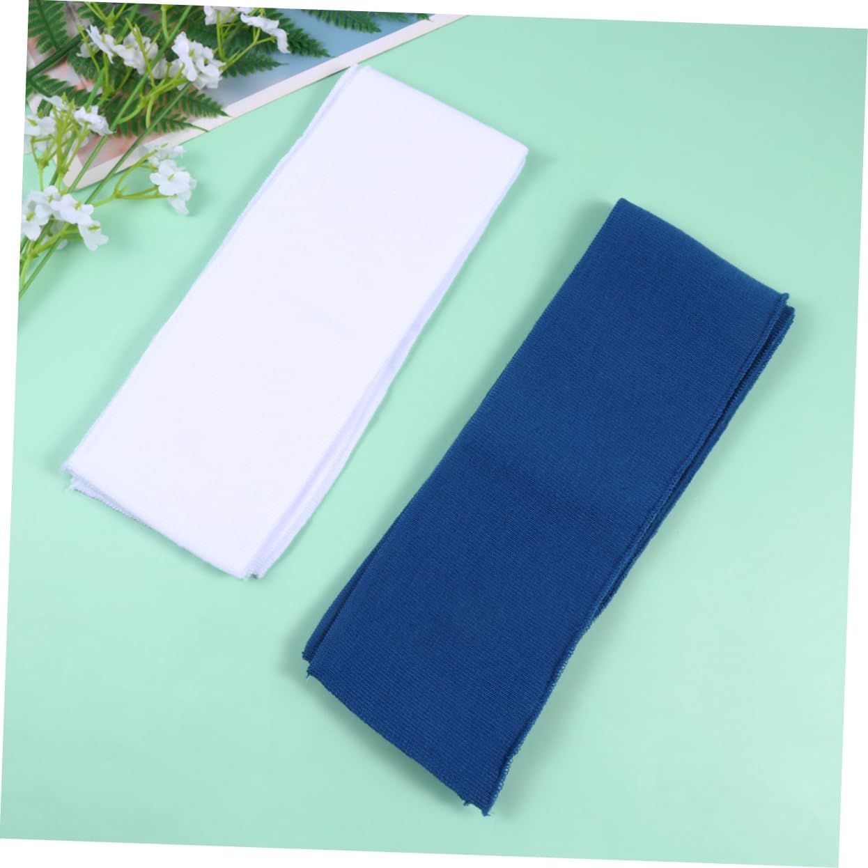 jojofuny 6pcs Knitted Elastic Fabric Cuffs for Clothing Accessories Versatile Beige White Jeans Dark Colors for Sleeves Waistbands and Collars
