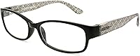 Foster Grant Kyra Women's Square Reading Glasses - Lightweight Scratch-Resistant Readers with Case