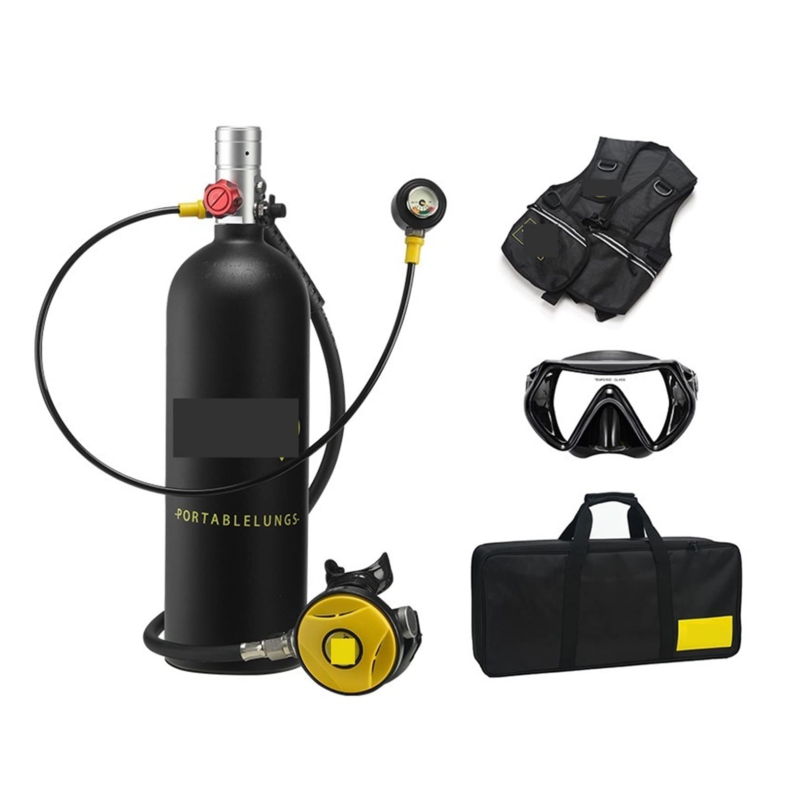 Dcdcd Silverhead In Black Bottle 2L Diving Snorkeling Equipment Breathing Tube(Silverhead In Black Bottle)