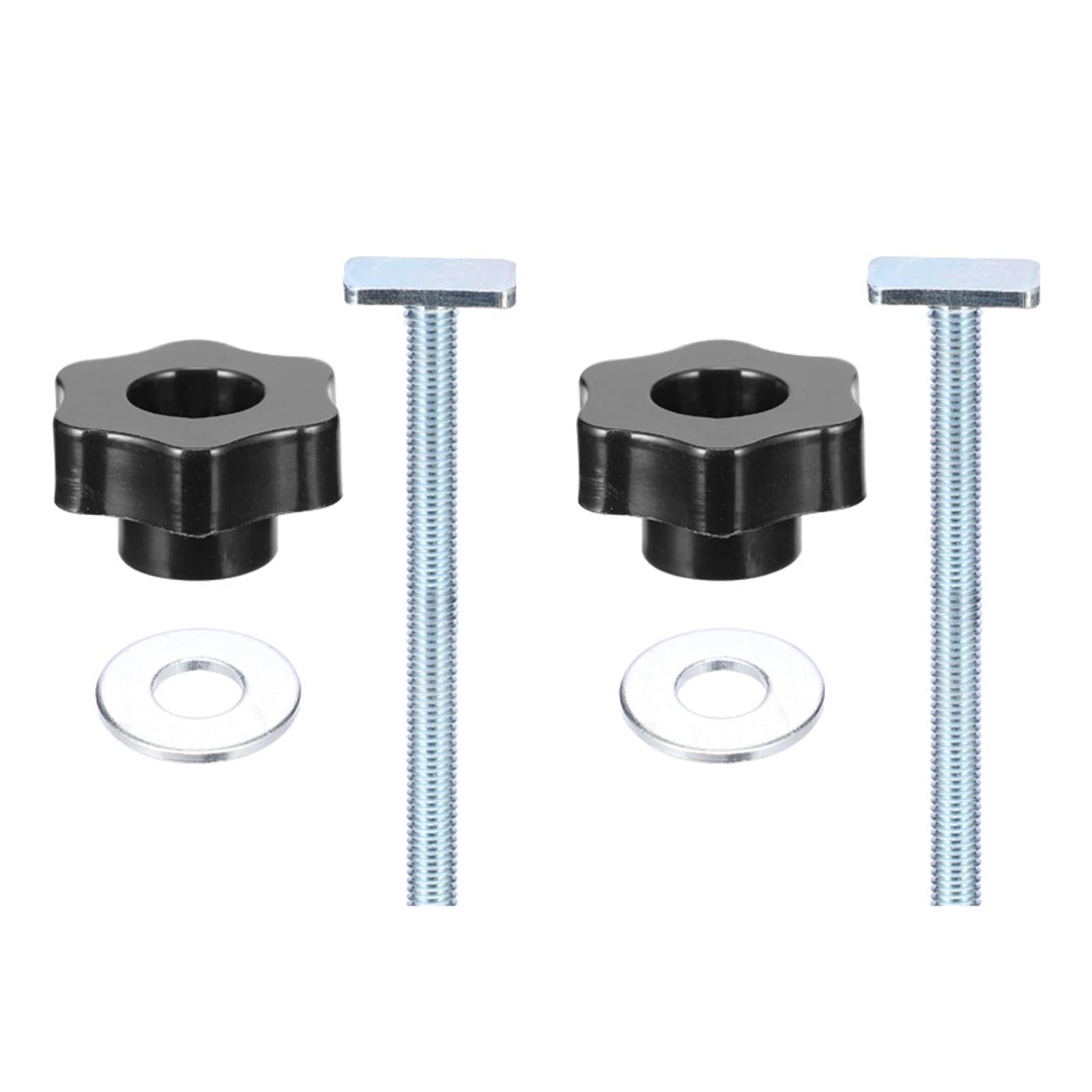 Asukohu 2Sets Premium 8Mm T Slot Fastener And Adjustable Star For Reliability 8Mm Star Screws Workshop Use Woodworking T Slot Hardware