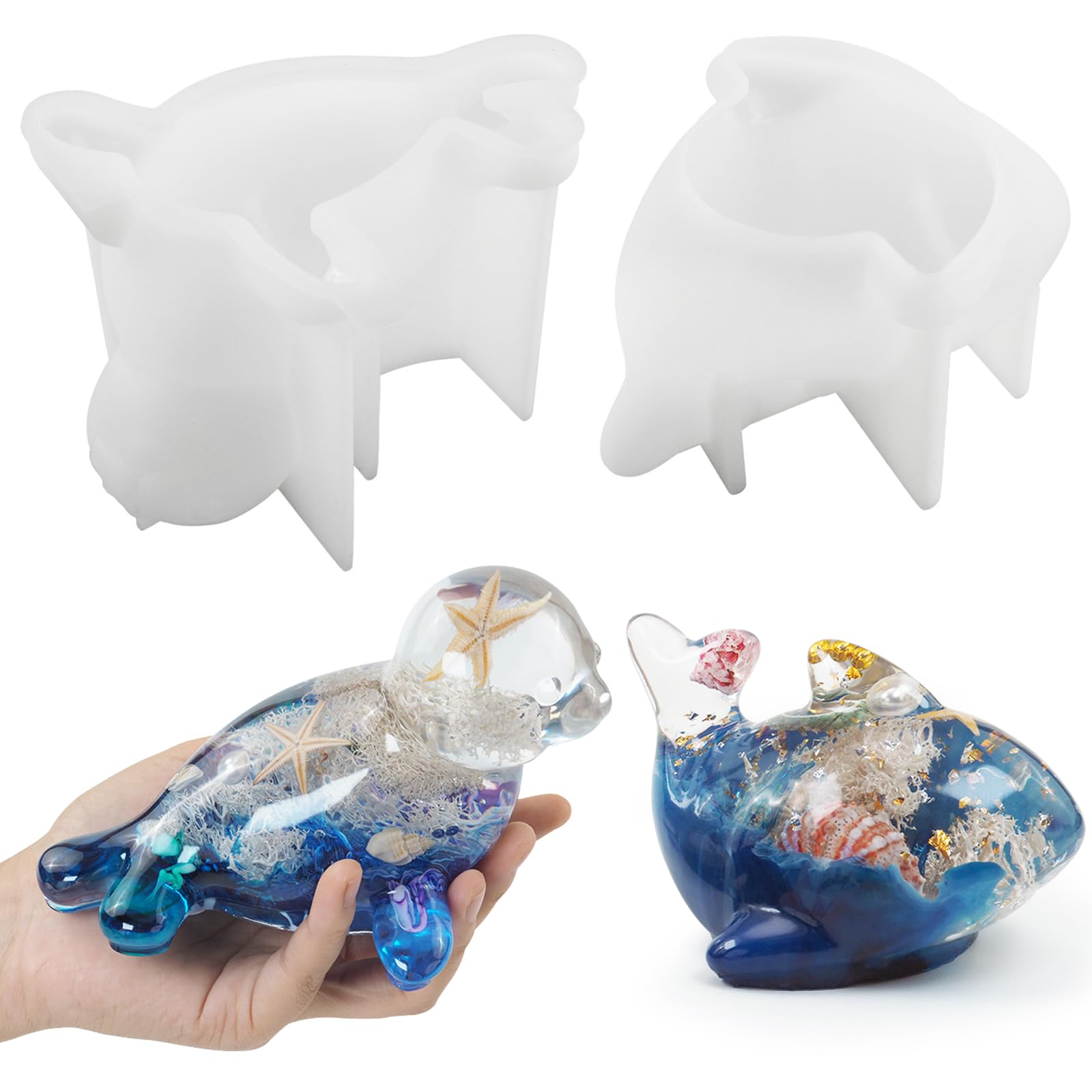 Grand moule silicone résine dauphin motif baleine bricolage maison bureau