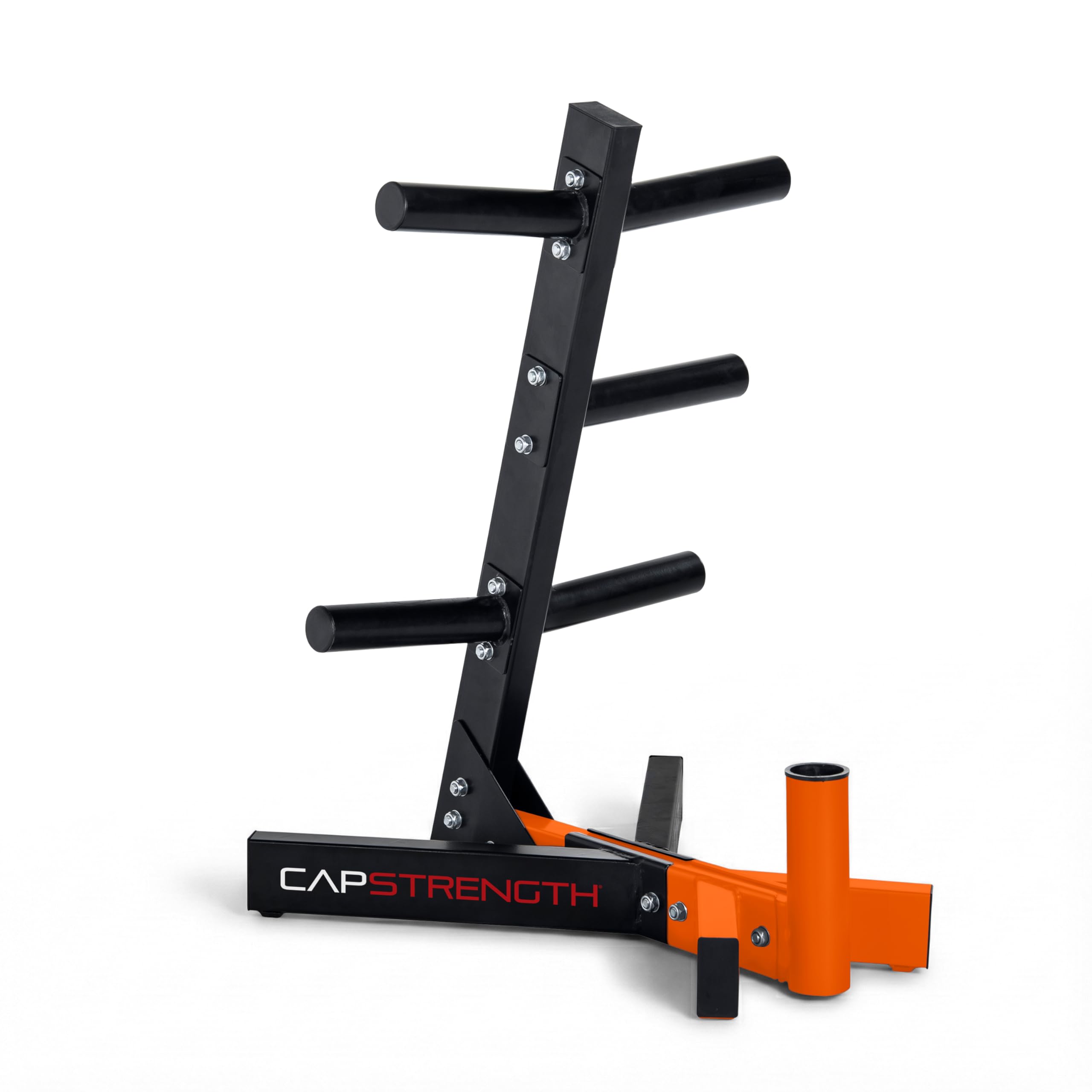 Cap Barbell Olympic Plate Tree Storage Rack, Multiple Colors