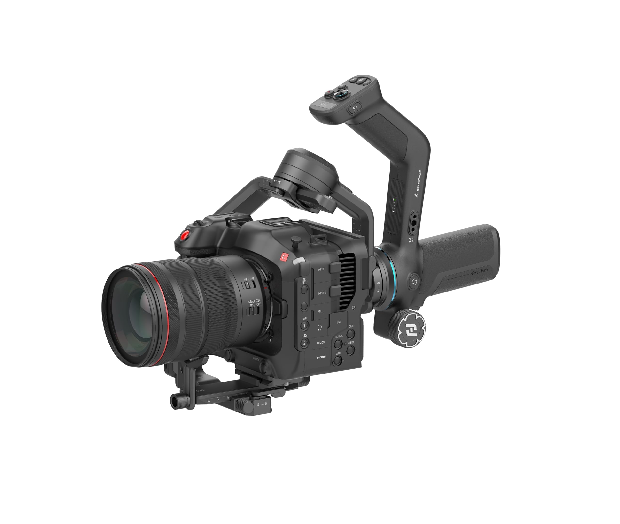FeiyuTech SCORP-C2 Gimbal Stabilizer DSLR and Mirrorless Camera, Camera Gimbal with Built-in AI Tracking, Native Vertical Shooting, 3.5kg/7.72lbs Payload for Canon/Sony/Panasonic/Nikon/Fujifilm