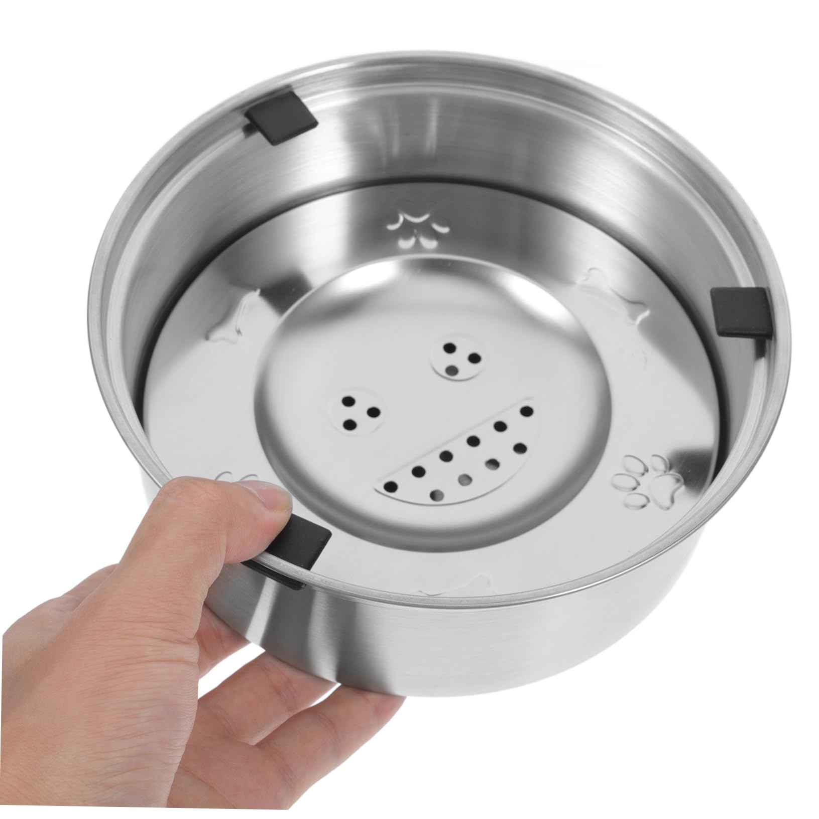 Tropffreier Hunde Wassernapf mit Schwimm Design aus Edelstahl für Hunde | Silber, Rostresistent, Fördert Gesündere Flüssigkeitsaufnahme, Geeignet für Hund und Haustier