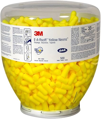 Miniatura 17 de 3M Tapones para oídos, E-A-Rsoft Yellow Neons 311-1251, 200 pares de tapones desechables, empaquetados individualmente, ligeramente más largos
