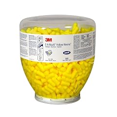 3M Ear Plugs E-A-Rsoft Yellow Neons 391-1004 Bottle of 500 Pair of Disposable Earplugs Regular Size Uncorded 33