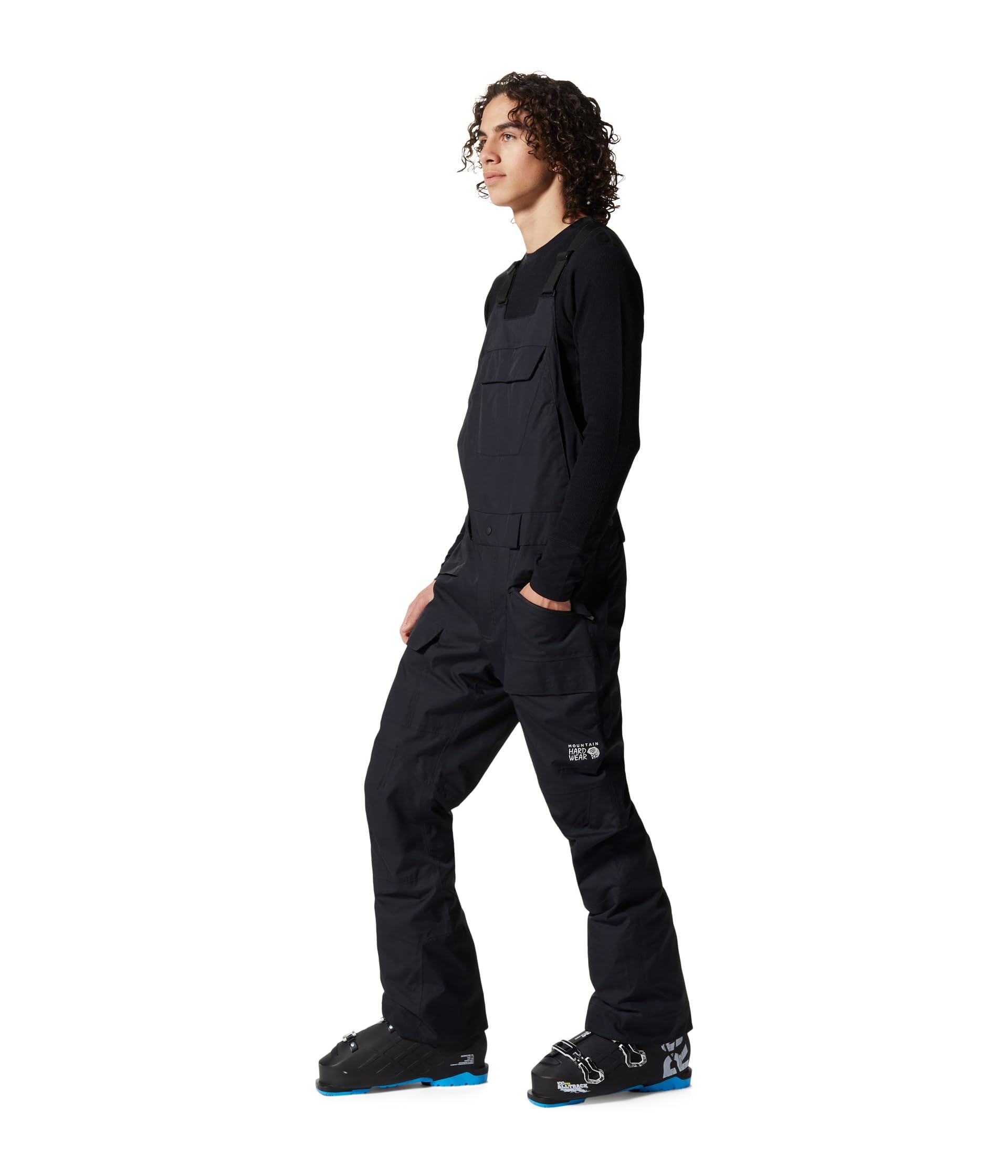 Mountain Hardwear Mens FireFall Ski Bibs, Black, X-Large Regular