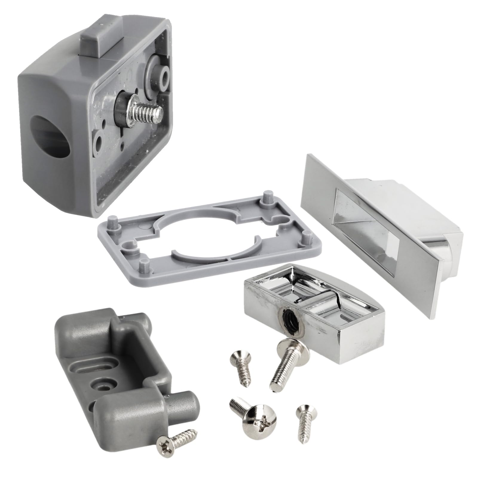 Bouton poussoir massif anti-vibration pour mobilier de caravane et yacht