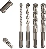 Kit Broca SDS Plus para Martelete, 6, 8, 10 e 12mm x 160mm, para Concreto e Alvenaria, 4 Peças