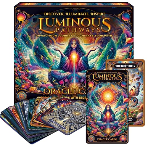 SOL 60pk Luminous Pathways Oracle Cards Deck with Beginners Guidebook