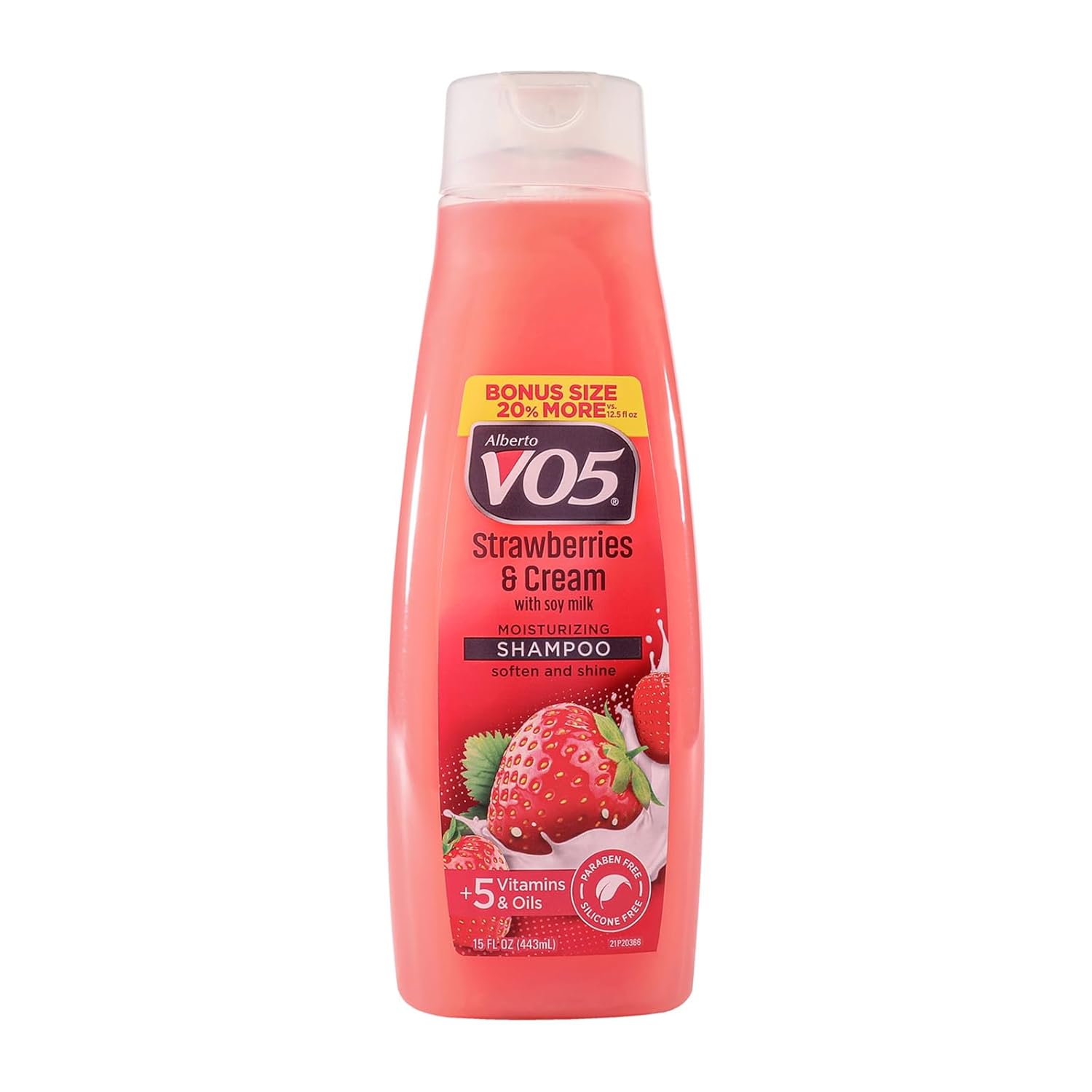 Product image of Alberto VO5 Moisture Milks Moisturizing Shampoo - Hydrating Shampoo with Soy Milk - 5 Oils and Vitamins - Strawberries and Cream Scent - 15 oz