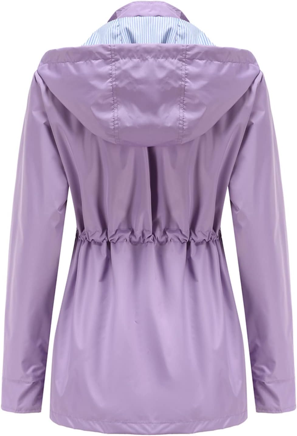 MODFUL Womens lightweight Jackets Waterproof Rain Jacket Windbreaker Outdoor Trench Coats With Hood - Image 4