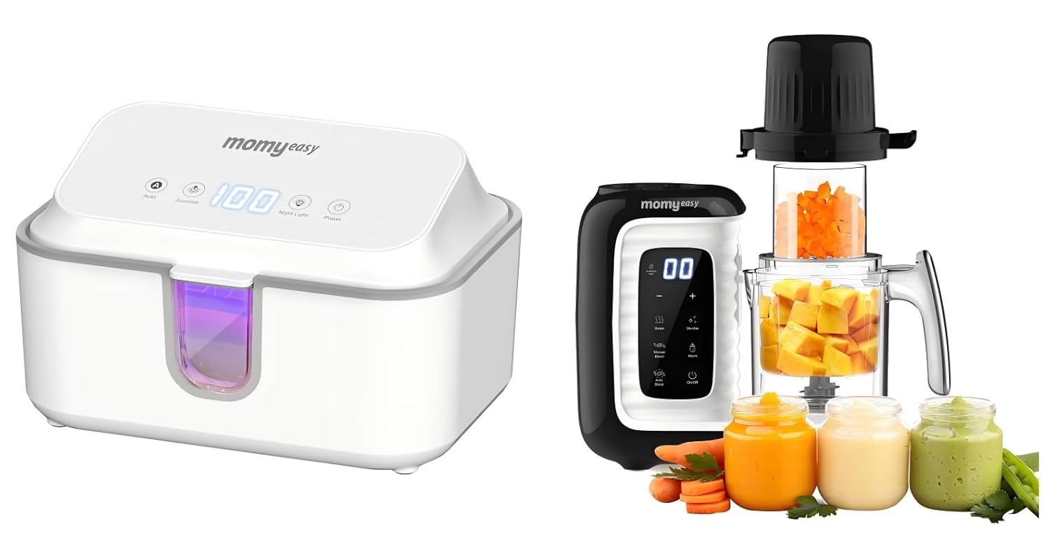 MOMYEASY Baby Wipe Warmer and Baby Food Maker Bundle