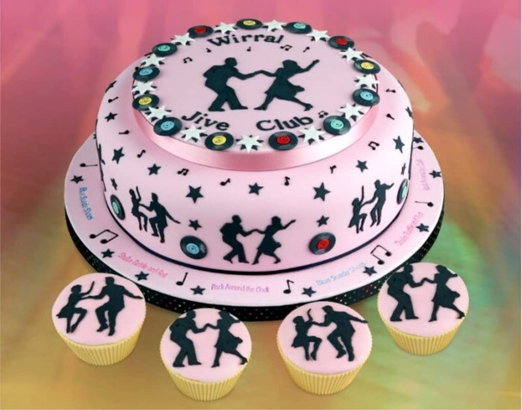 Ochtend ® Fondant Dancing Couple Silhouette Cookie Cutter Set Patchwork Cake Decoration Tool 1