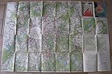  Mit Fahrrad, Motorrad, Auto und S-Bahn in die schöne Umgebung Berlin. Pharus-Wanderkarte ( Nr. 304 ) mit Fernverkehrsstrassen, Kilometerangaben und Jugendherbergen. Maßstab: 1 : 130.000