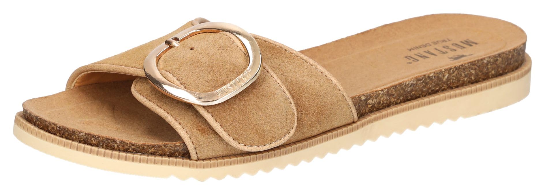 MUSTANG Damen Pantolette in Hellbraun