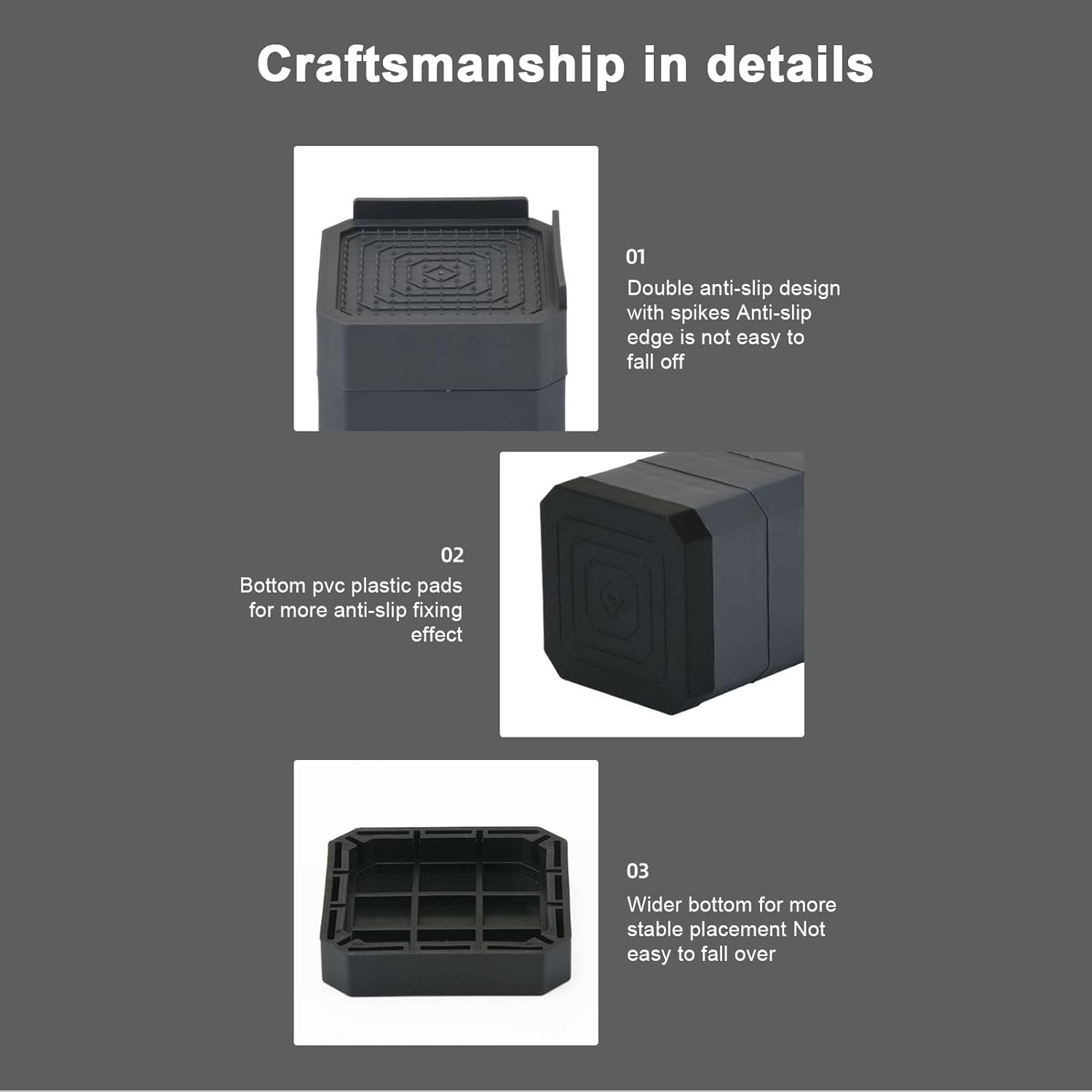 Furniture Leg Risers | Riser Elevation Block for Refrigerator,Washing Machine Lifting Rack,for Chair Refrigerator Washing Machine Home Dormitory Bed Couch Bookshelf Table