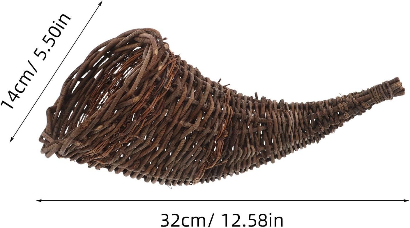 DECHOUS Fall Cornucopia Basket: Thanksgiving Table Centerpieces Autumn Horn Decoration Harvest Xmas Party Decorations For Pumpkin Leave Acorn Flower Display