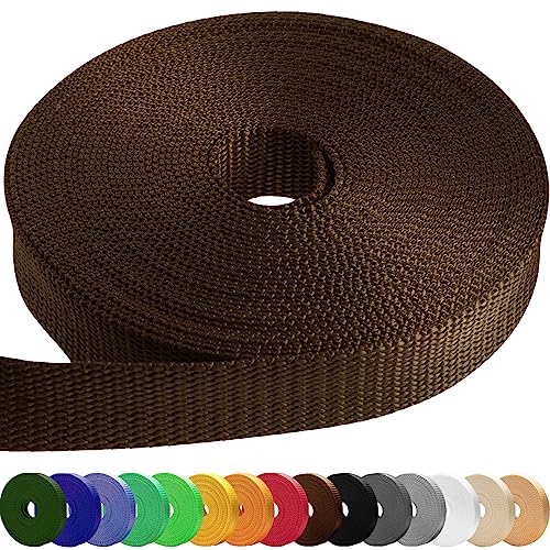 Image of TECEUM 3 /4 inch & 5 /8 inch & 1 inch & 1.5 inch & 2 inch Webbing - 10 25 50 Yards - 40+ Colors - Heavy Duty 1 Inch 1.5 Inch 2 Inch Backpack Straps - Webbing for Outdoors Indoors Crafting DIY