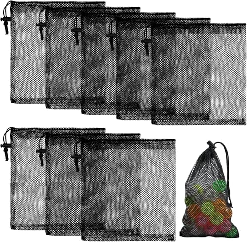 JJQHYC 10 Pieces Drawstring Bag Mesh Bag 30 x 27cm Storage Mesh Bags Drawstring Gym Bag Travel Laundry Bag Black JJQHYC 10 Pieces Drawstring Bag Mesh Bag 30 x 27cm Storage Mesh Bags Drawstring Gym Bag Travel Laundry Bag Black