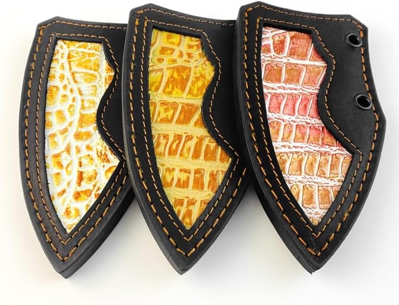 1PC Knife Sheath, Handmade Top-layer Leather Protective Cover with Rivets Fits for Outdoor, Farm