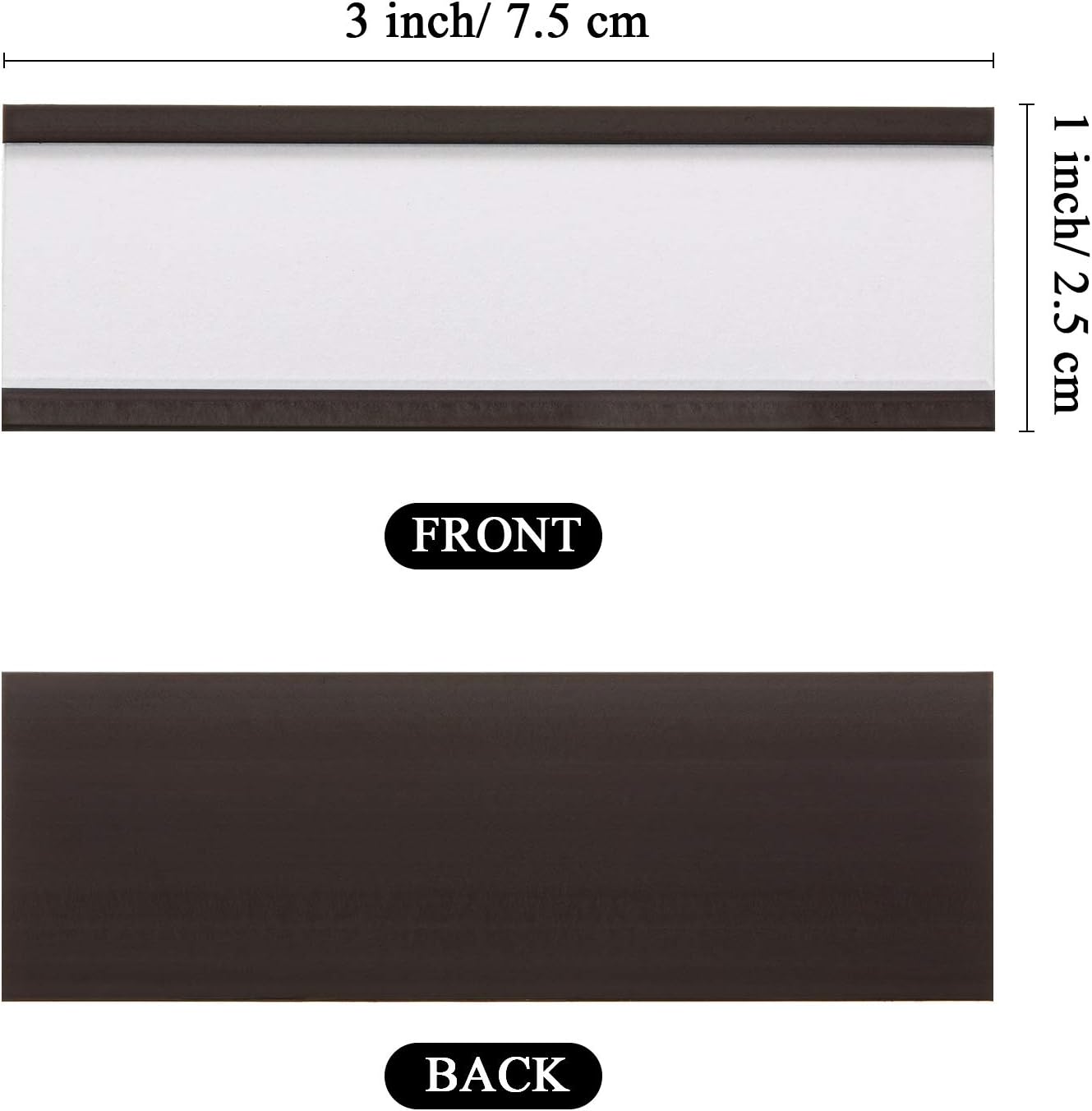 Magnetic Label Holders Labels with Magnets Magnetic Data Cardholders with Protective Films Replacement Strips for Shelf Bin (3 x 1 Inch, 30) : Office Products
