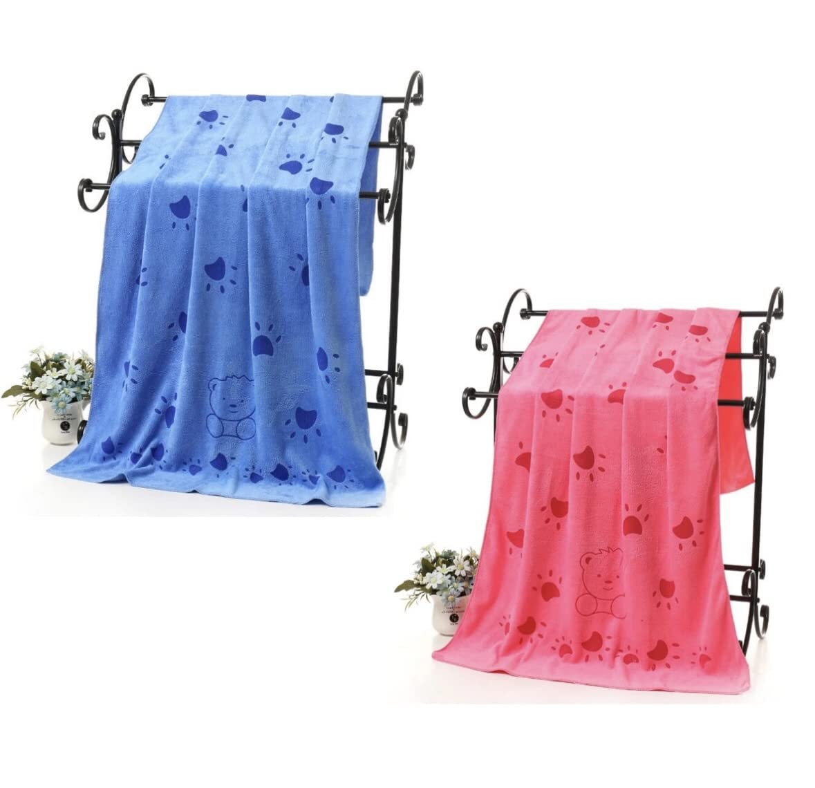 PETANGEL 2 Pcs Microfibre Dog Towel, Quick Absorbent Pet Bath Towels, Super Soft Fast Drying Machine Washable Puppy Beach Dryer for Small Medium Large Dogs (Size: 140 x 70cm) (B0C24J1JG4) Amazon Price History, Amazon Price Tracker