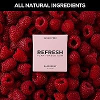 Vista 8 de Refresh Gum, Sin azúcar, natural, xilitol, goma de mascar de larga duración, sabores naturales, ingredientes orgánicos, sin plástico, sin OMG, sin