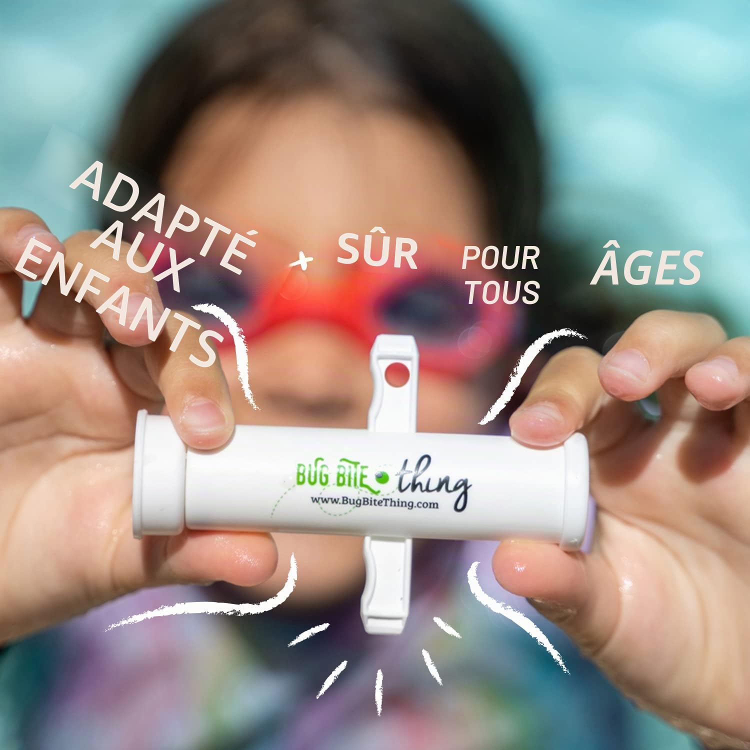 Bug Bite Thing® | L’original Guérisseur de Piqûres Anti Moustique despuis 1983 | Sans produits chimiques anti moustique interieur agit contre les morsures et les piqûres de abeille | Pack de 3 | Blanc