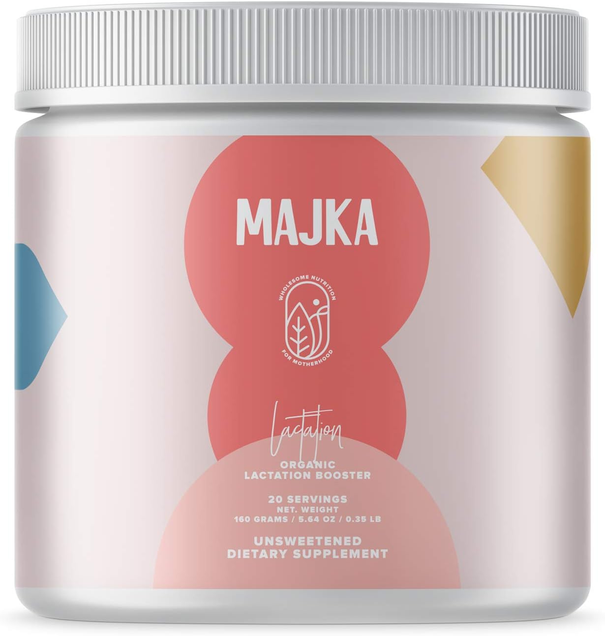 Majka | Lactation Booster Powder | Breastfeeding Supplement to Promote Healthy Breast Milk Supply | Gluten Free and Vegan | 20 Servings (Unsweetened 20 Servings)
