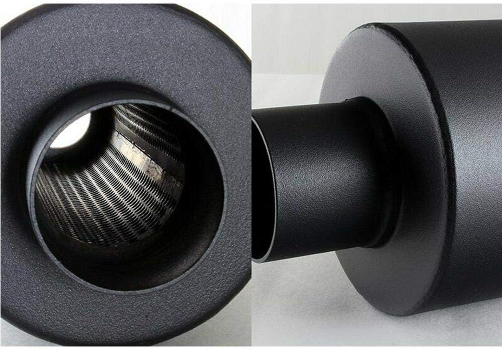 Weld-On Universal Muffler JDM 4" Slant N1 Tip Black Stainless Racing Exhaust Muffler 2.5" Inlet+Silencer