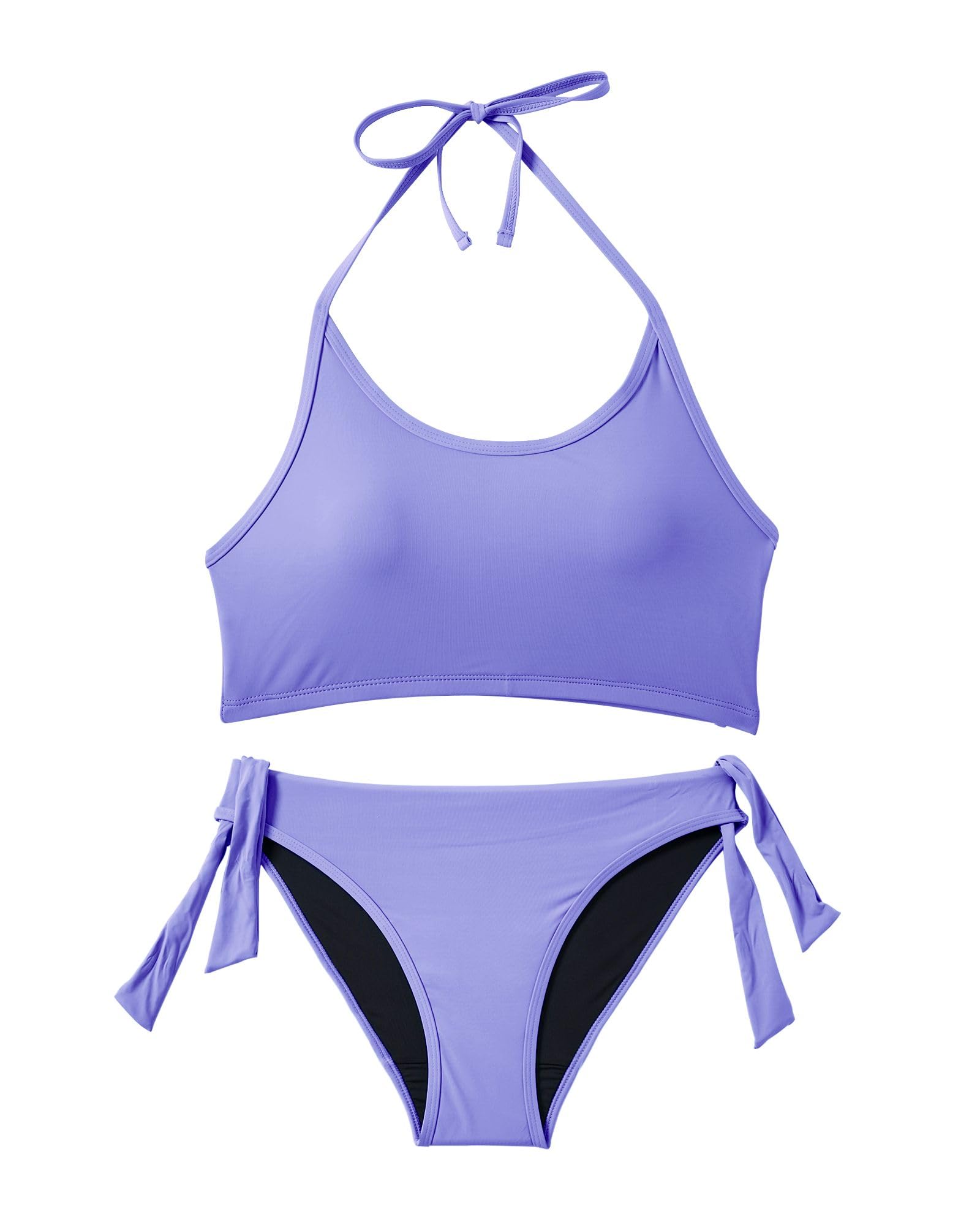 Beautikini Badebekleidung für Teenager, zweiteilig, Menstruation, auslaufsicher, Neckholder, Bikini-Set, Badeanzüge für Mädchen und Frauen