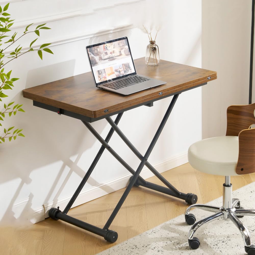 超人気！テーブル 天板が2倍に広がるガス圧昇降テーブル Natural テーブル 天板が2倍に広がるガス圧昇降テーブル 110×60 110×120