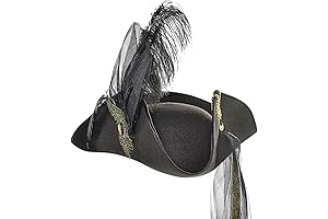 Premium Pirate Hat with Graceful Feather