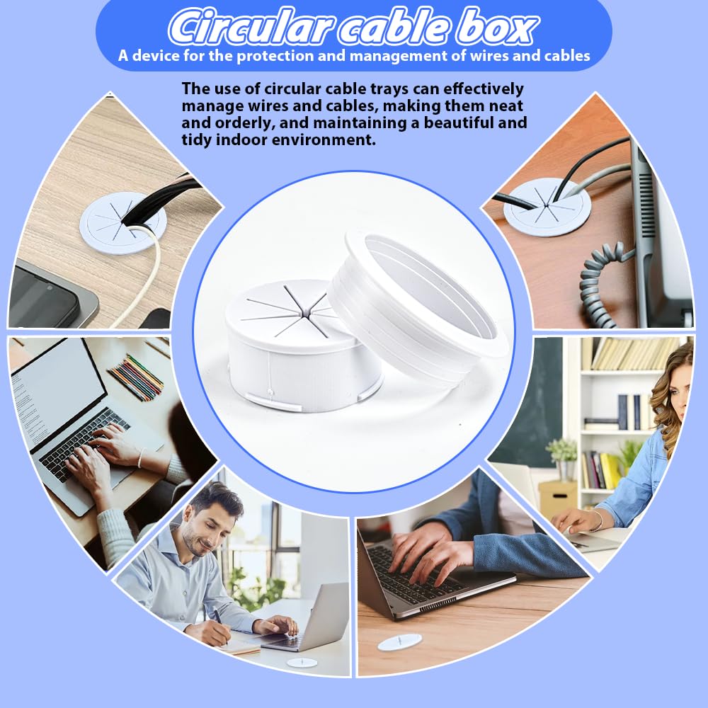 Passacavo Per Scrivania - 8 Pezzi Con Fascette In Silicione Per Organizzare Cavi - Foto 7