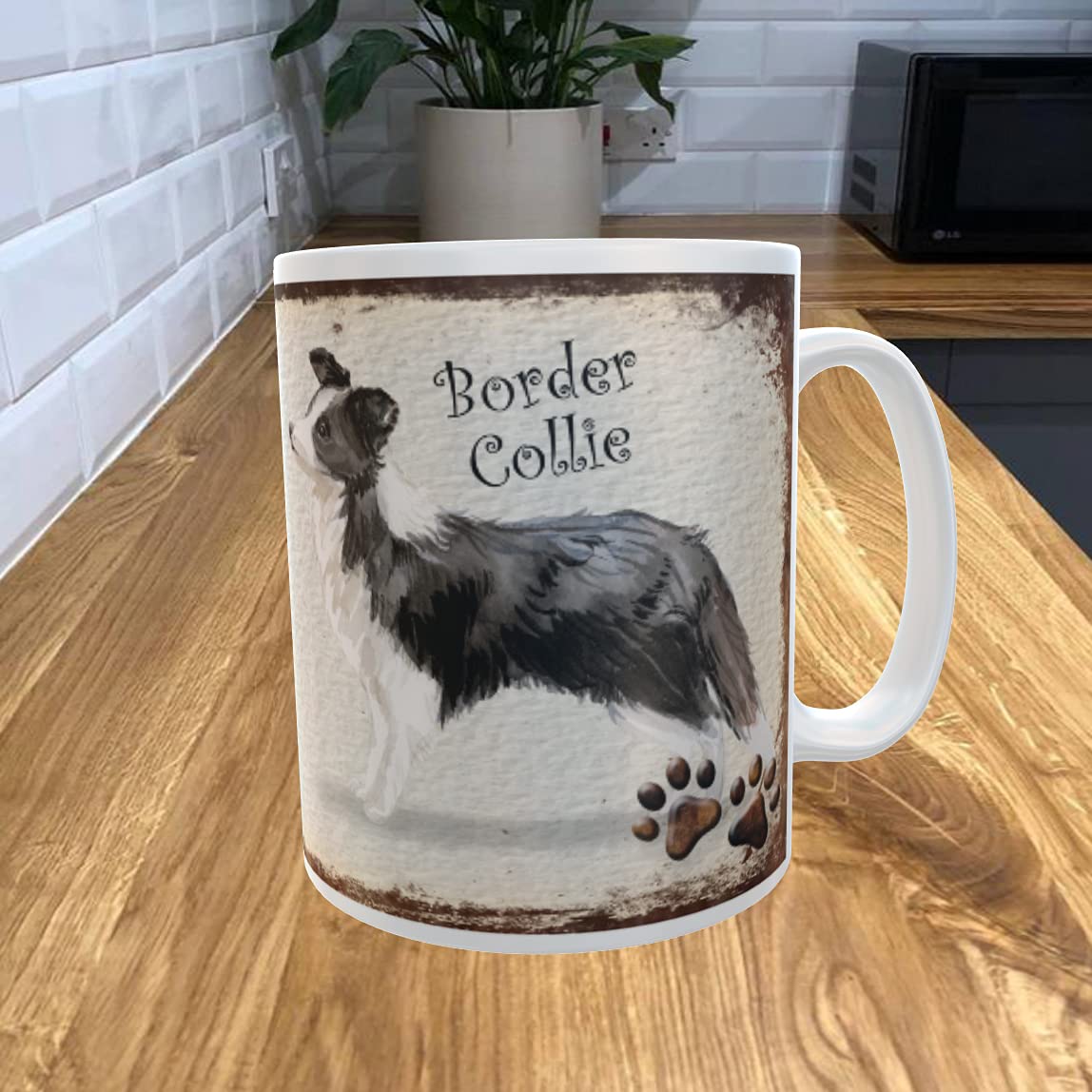 Shawprint Limited White Border Collie 11Oz Coffee Mug My Dog's Bedtime Prayer Theme 19Drmug