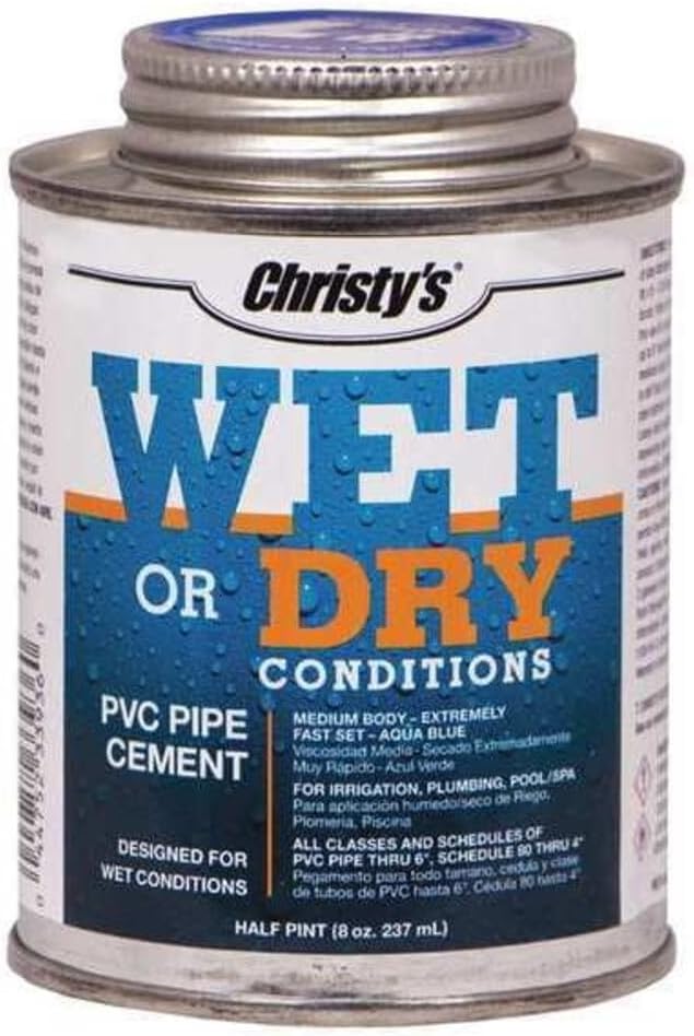 Christys Pipe Cement,8 fl oz,Aqua Blue RH-WET-HP-24-1 Each