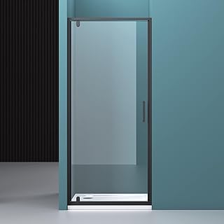 Mai & Mai Duschtür Nischentür dusche Duschabtrennung Duschkabine BxH: 90x200cm Nischendrehtür Duschwand 8mm Klarglas ESG-Sicherheitsglas mit Nanobeschichtung Teramo61K