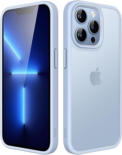 JETech Funda mate para iPhone 13 Pro de 6.1 pulgadas, a prueba de golpes, protección contra caídas de grado militar, cubierta trasera translúcida