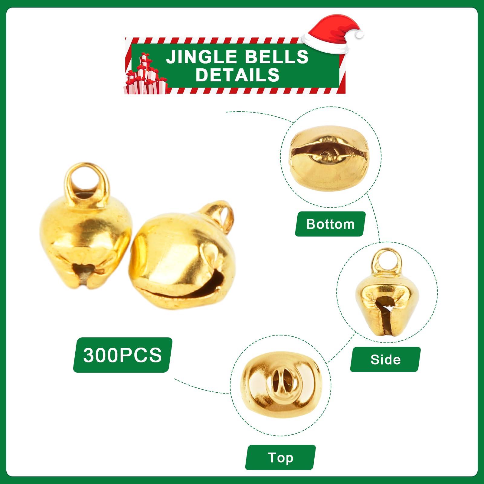 150 Kleine Glöckchen Zum Basteln – Bunt & Silber, 10-14 Mm, Mit Öse, Für Weihnachtsdekoration