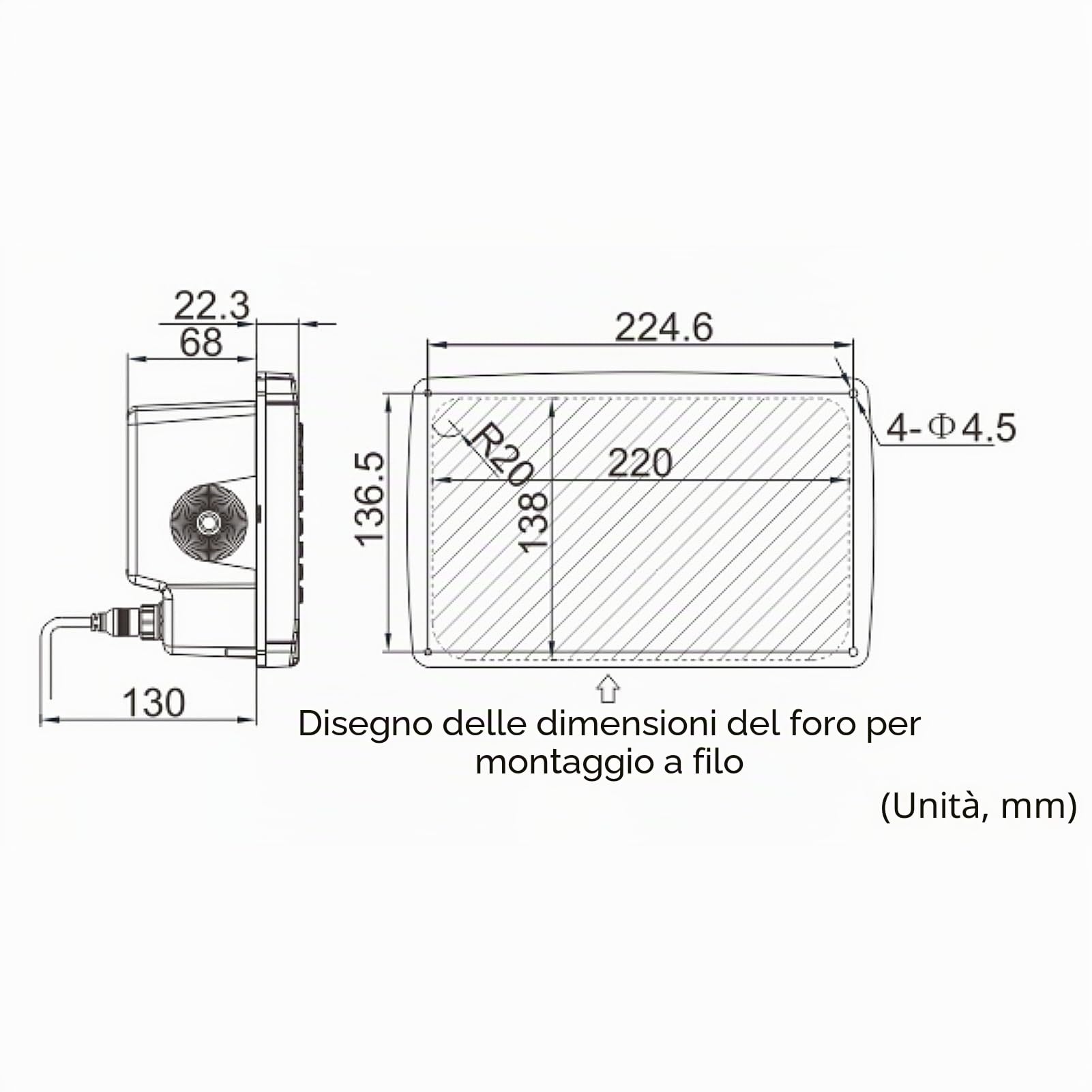 Klatata GPS Chart Plotter Transponder di navigatore satellitare con antenna GNSS a doppia mappa IPX6 per barca marina