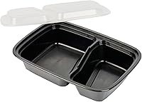 Vista 16 de Restaurantware Asporto - Cajas para llevar con compartimento de 32 onzas, 50 recipientes para preparar comidas para microondas, 2 compartimentos